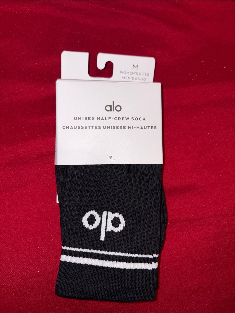 alo unisex half-crew socks